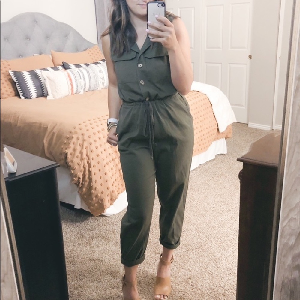 Wild Fable Button Front Sleeveless Utility Jumpsu… - image 1